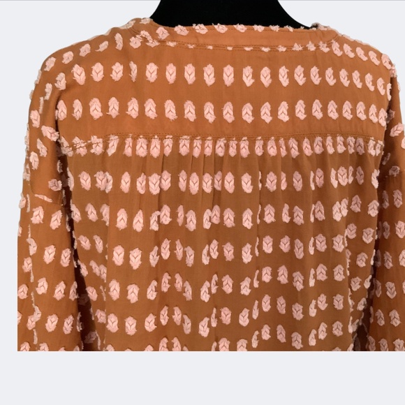 Anthropologie Pilcro Tavi Boho Textured Cotton Button Front Blouse SZ XS - Picture 7 of 14